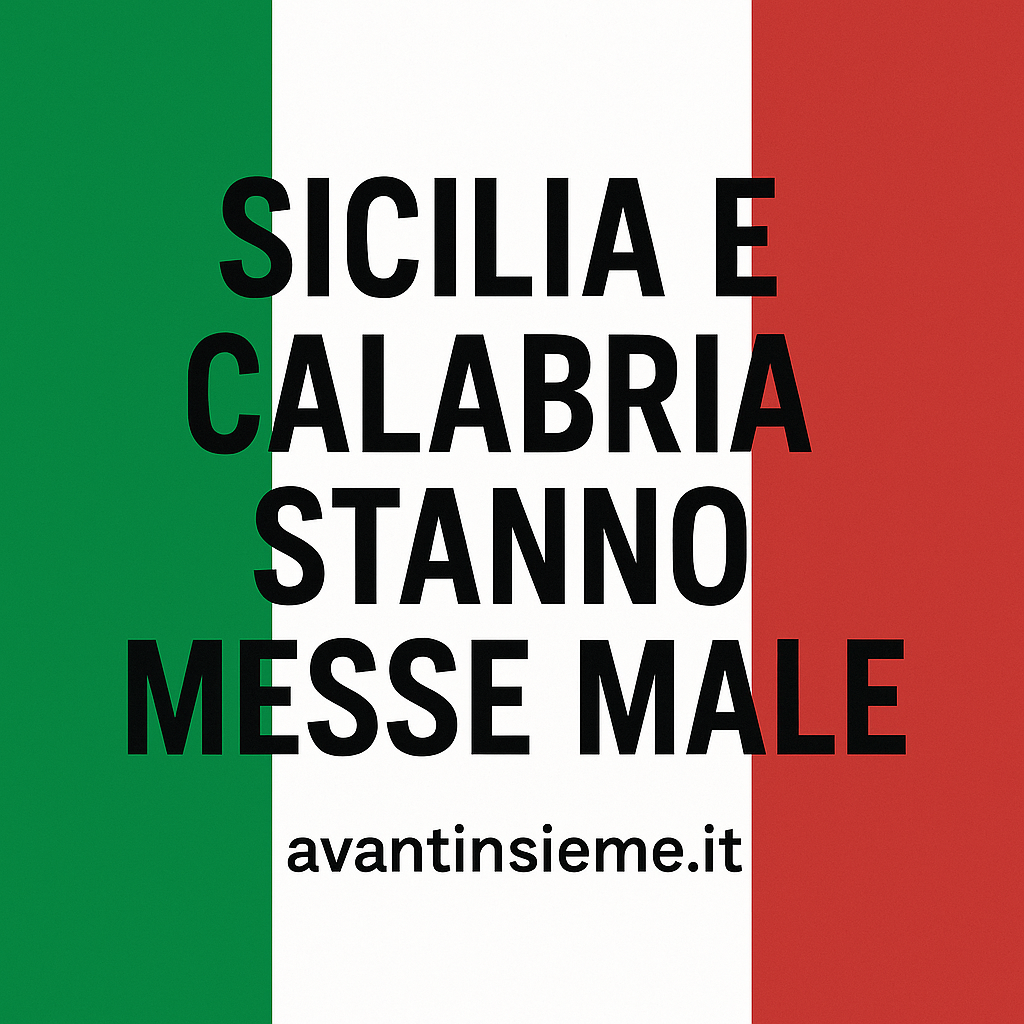 Il Rapporto PNE 2025 contiene dati per Regione e per area territoriale, Sicilia e Calabria con gravi criticità